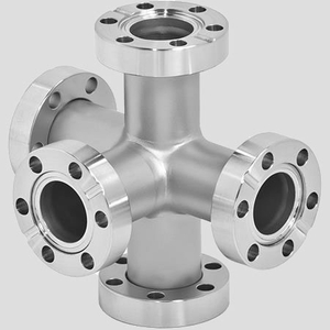 Vacuum flanged 5 Way Cross