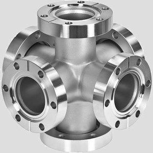 Vacuum Flanged 6 Way Cross